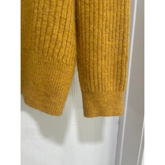 NWOT TopShot Gold Mustard Yellow Button Up Ribbed Cardigan Sweater Size US 12 - Picture 2 of 11